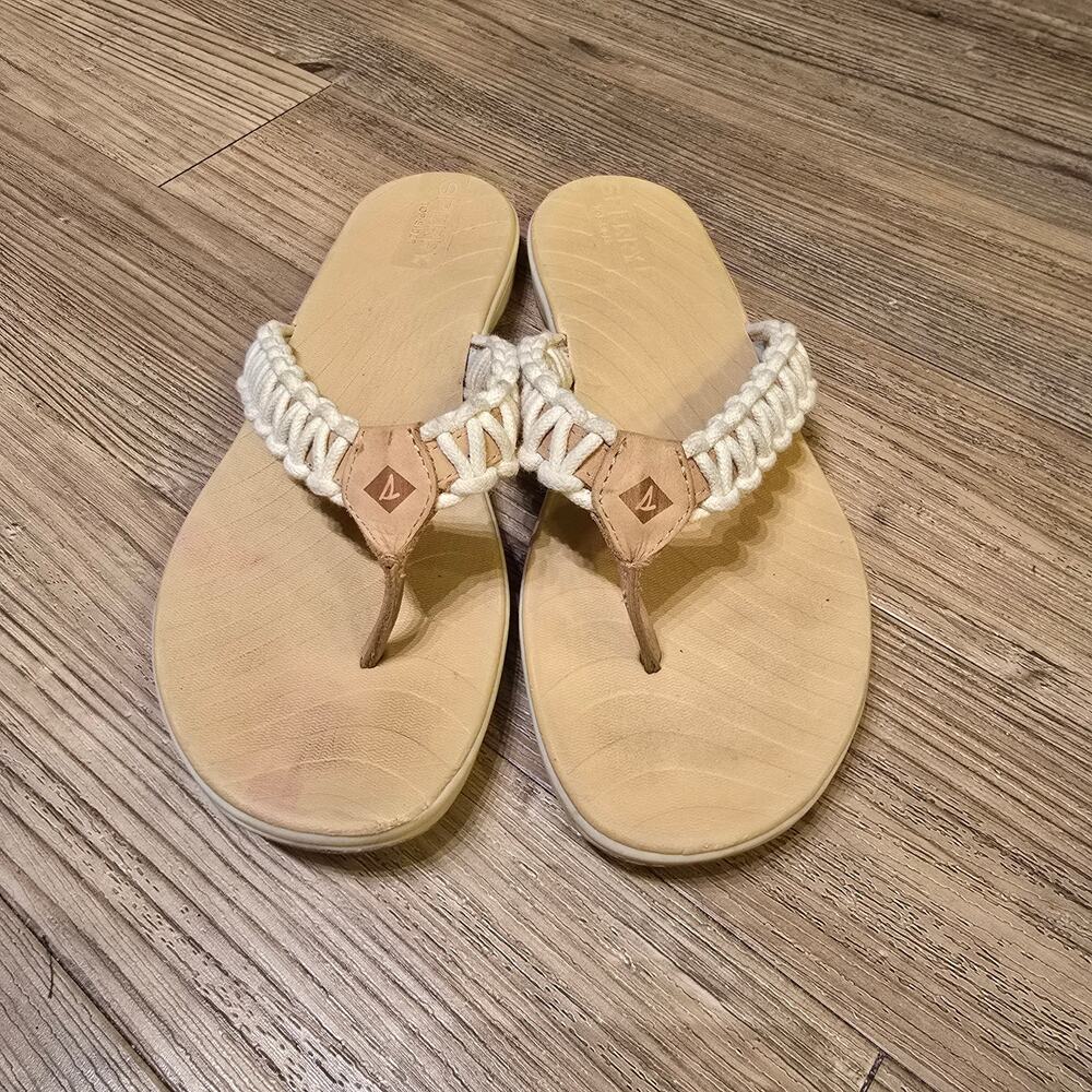 Sperry Women's Seabrook Current Flip- Flop Rope Sandal - White sz 7.5